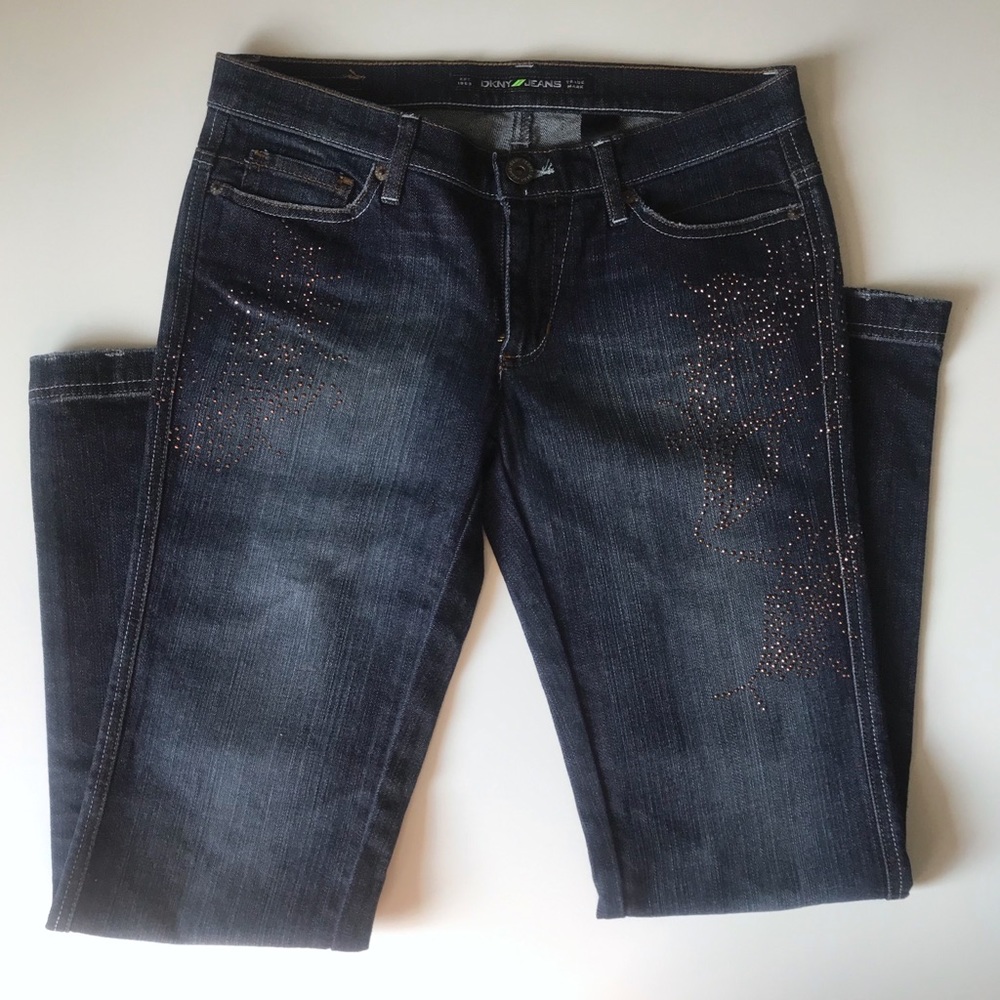 DKNY embellished jeans, size 6, NWOT